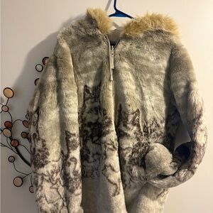 Women's Faux Fur Hooded Jacket